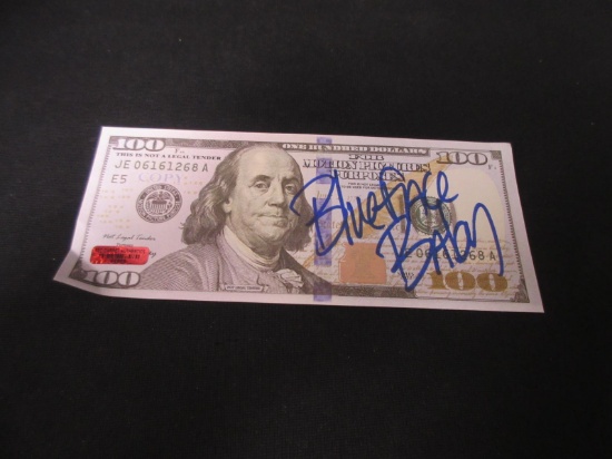 RAPPER BLUE FACE BABY SIGNED NOVELTY NOTE COA