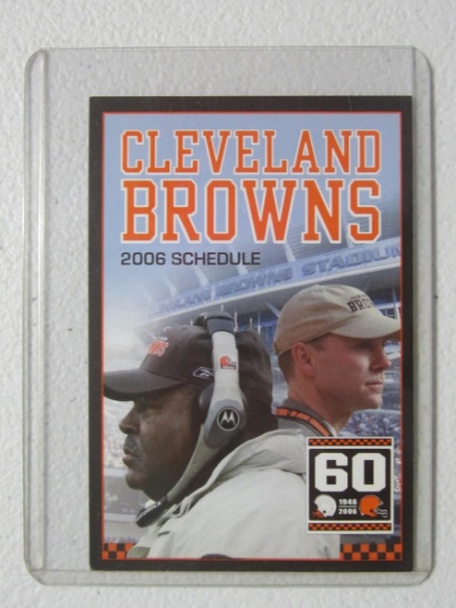 2006 CLEVELAND BROWNS POCKET SCHEDULE