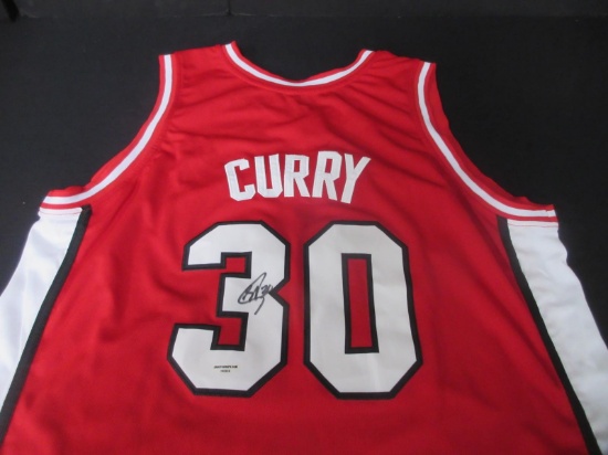 STEPHEN CURRY SIGNED DAVIDSON JERSEY COA
