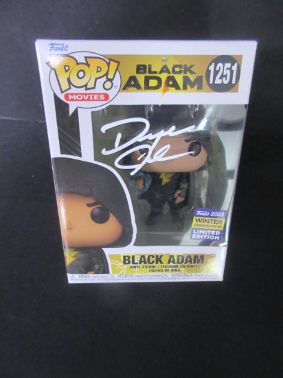 DWAYNE JOHNSON SIGNED BLACK ADAM FUNKO COA