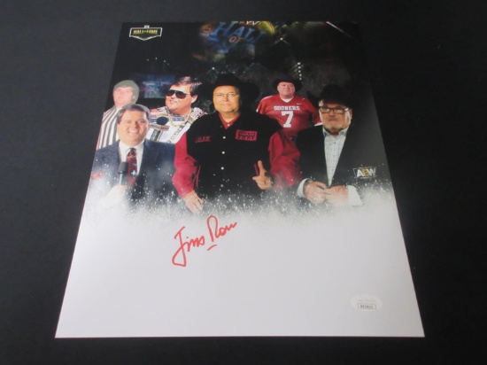 JIM ROSS SIGNED 11X14 PHOTO JSA COA WWE AEW