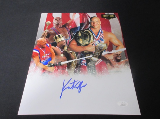 KURT ANGLE SIGNED 11X14 PHOTO WWE JSA COA