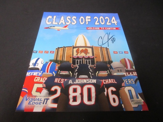 ANDRE JOHNSON SIGNED HOF 2024 POSTER COA