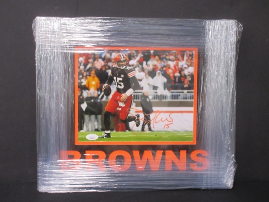 FRAMED JOE FLACCO SIGNED 8X10 PHOTO JSA COA