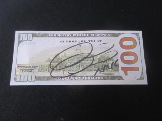ARMAND ASSANTE SIGNED $100 NOVELTY NOTE COA
