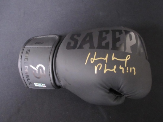 EVANDER HOLYFIELD SIGNED BOXING GLOVE COA