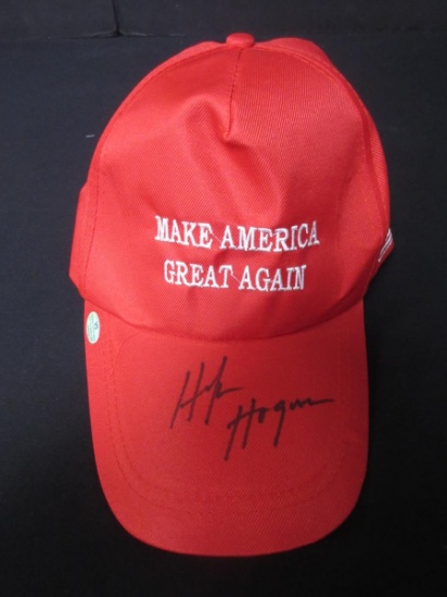 HULK HOGAN SIGNED RED MAGA HAT COA