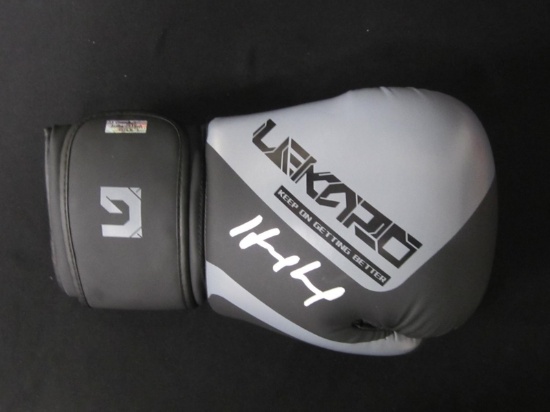 EVANDER HOLYFIELD SIGNED BOXING GLOVE WITH COA