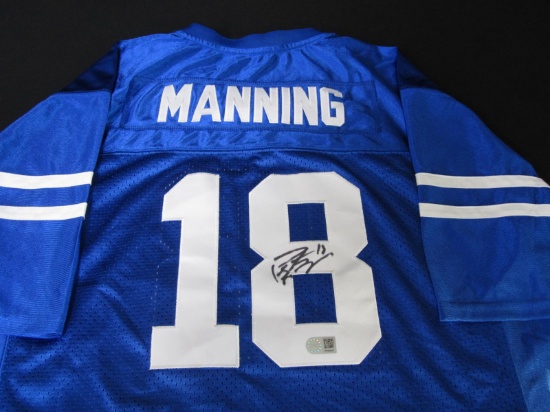 Peyton Manning Signed Blue Colts Jersey W/Coa