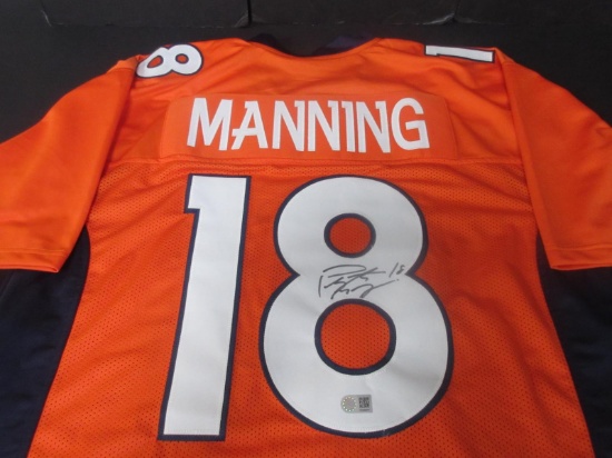 Peyton Manning Signed Orange Broncos Jersey W/Coa