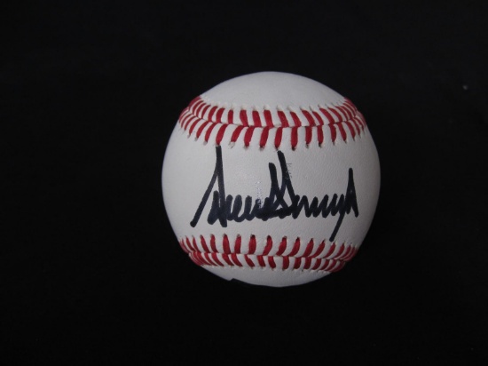 Donald Trump Signed Baseball Heritage COA
