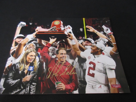 NICK SABAN SIGNED 8X10 PHOTO RCA COA