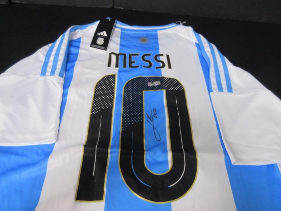 LIONEL MESSI SIGNED ARGENTINA JERSEY HERITAGE