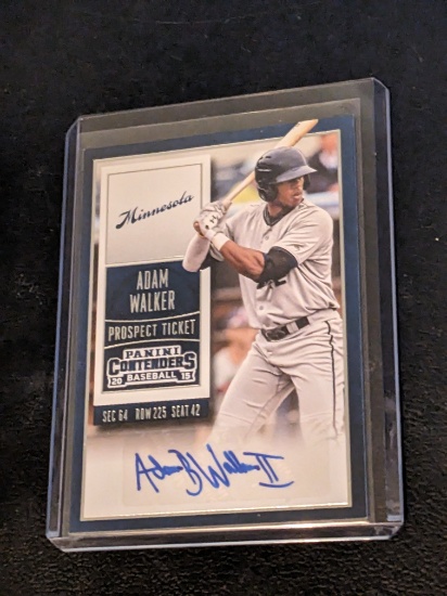 Adam Walker 2015 Panini Contenders Prospect Ticket Auto #2 Minnesota Twins