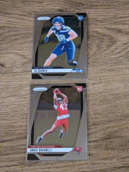 NFL Panini Prizm rookie card lot 2024 Chris Braswell bucs and AJ barner seahawks