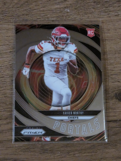 2024 Panini Prizm NFL Xavier Worthy #10 Portals Rookie RC Kansas City Chiefs