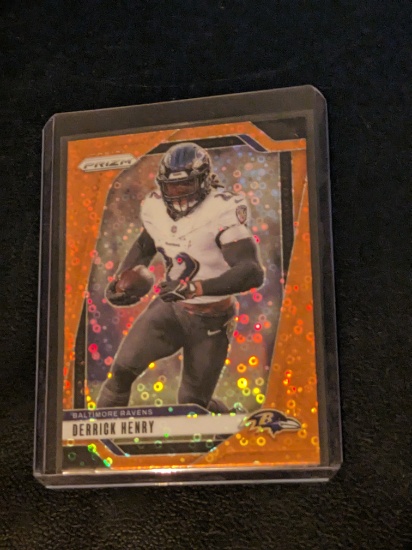 2024 Panini Prizm Derrick Henry Orange Disco Prizm #20 Baltimore Ravens