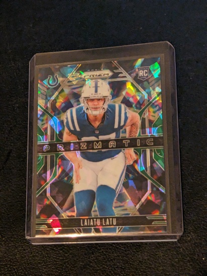 2024 Prizm Laiatu Latu Prizmatic Rookie Colts Blue Cracked Ice