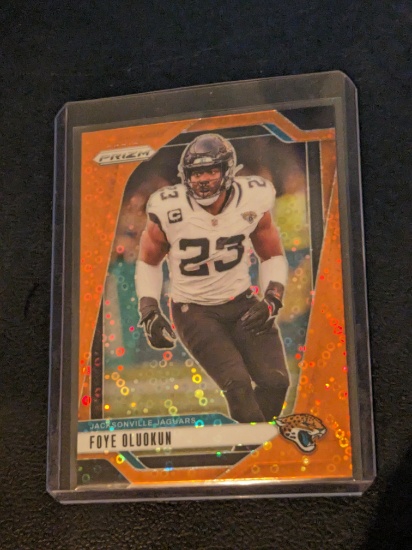 2024 Panini Prizm Foye Oluokun Orange Disco Prizm Parallel Card #134