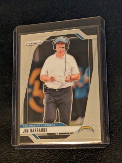 2024 Panini Prizm Jim Harbaugh Base Card #163 Los Angeles Chargers