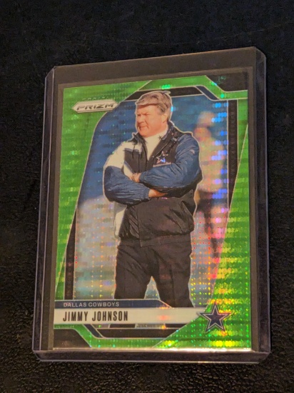 2024 Panini Prizm #82 Jimmy Johnson Neon Green Pulsar