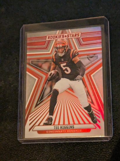TEE HIGGINS Bengals 2024 Panini Rookies Stars LONGEVITY RED FOIL HOLO Card #22