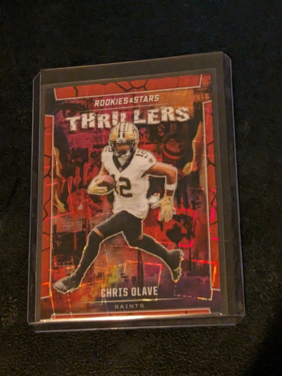 2024 Panini Rookies and Stars - Chris Olave Thrillers - Red lazer #T-COE Saints