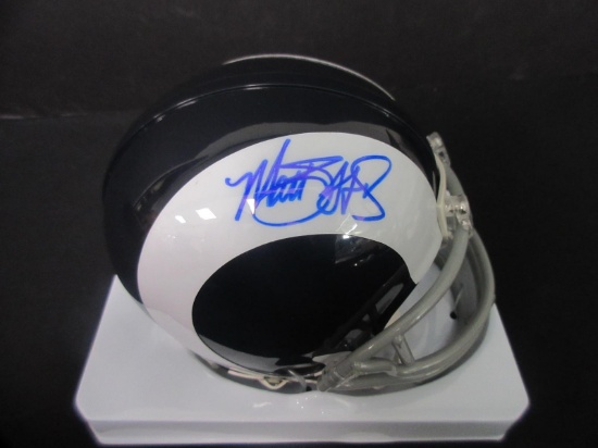MATTHEW STAFFORD SIGNED MINI HELMET WITH COA