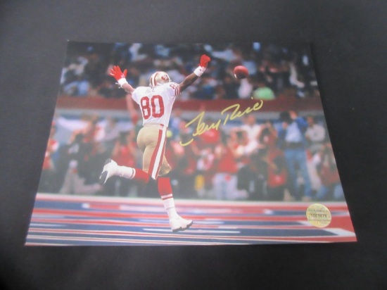 JERRY RICE SIGNED 8X10 PHOTO WITH COA 49ERS