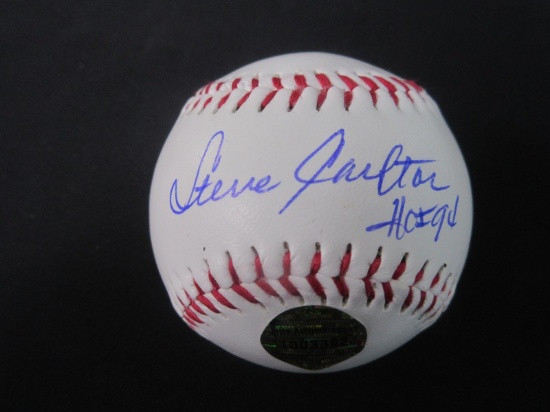 STEVE CARLTON SIGNED BASEBALL WITH COA
