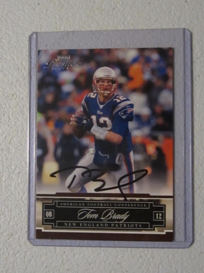 TOM BRADY SIGNED CARD WITH COA PATRIOTS
