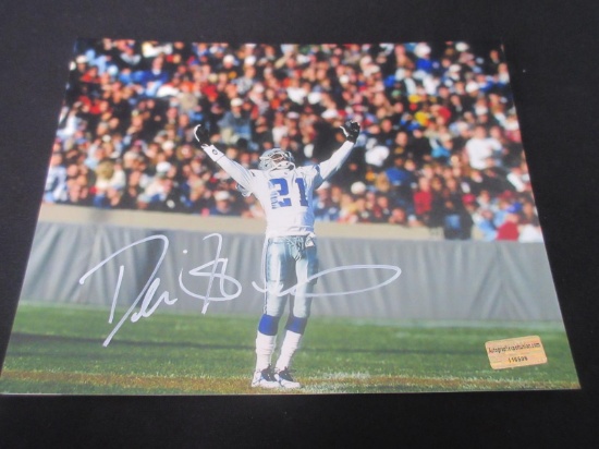 DEION SANDERS SIGNED 8X10 PHOTO WITH COA