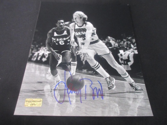 LARRY BIRD SIGNED 8X10 PHOTO WITH COA