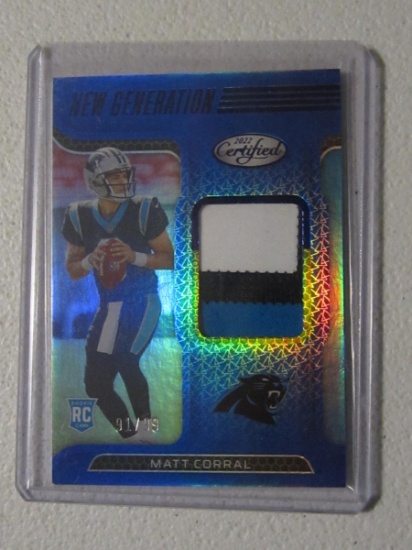 2022 CERTIFIED MATT CORRAL RC /99 BLUE