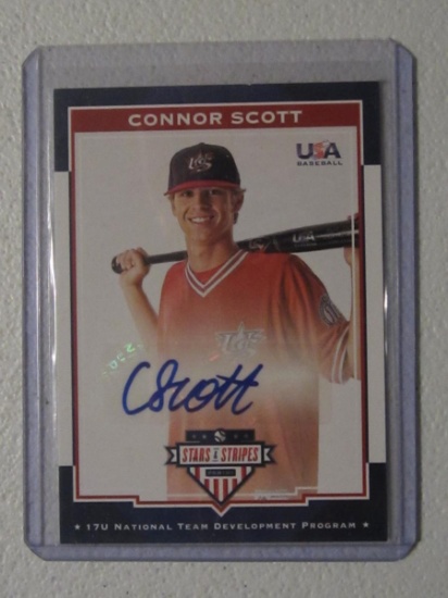 2017 USA BASEBALL CONNOR SCOTT /399 AUTO