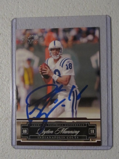PEYTON MANNING SIGNED CARD WITH COA