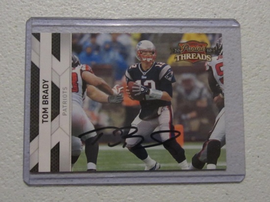 TOM BRADY SIGNED CARD WITH COA PATRIOTS
