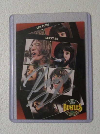 RINGO STARR SIGNED CARD WITH COA
