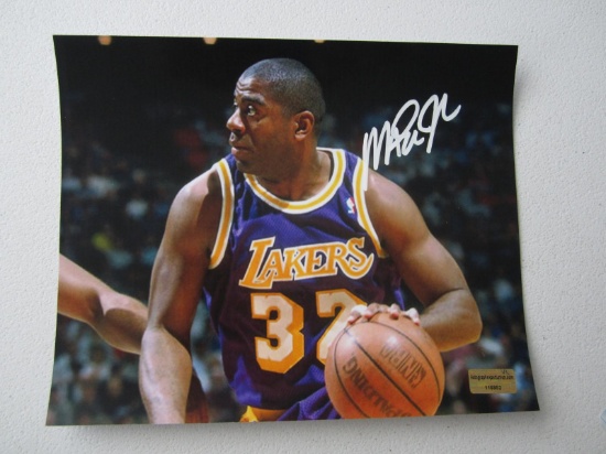 MAGIC JOHNSON SIGNED 8X10 PHOTO WITH COA