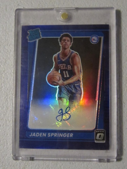 2021-22 DONRUSS OPTIC JADEN SPRINGER RC AUTO