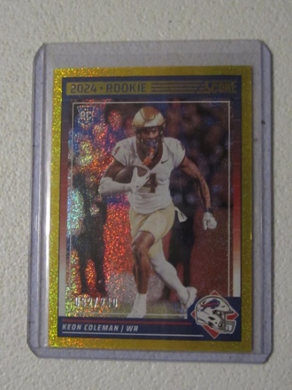 2024 SCORE KEON COLEMAN RC /240 GOLD DOTS