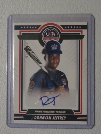 2022 USA BASEBALL DONAVAN JEFFREY AUTO