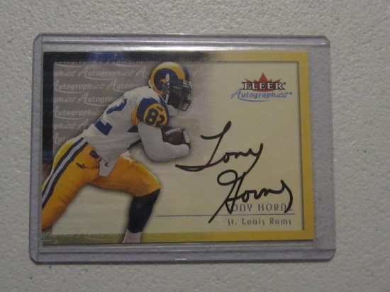2000 FLEER AUTOGRAPHICS TONY HORNE AUTO