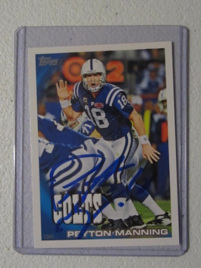 PEYTON MANNING SIGNED CARD WITH COA
