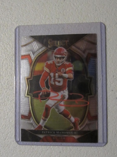 PATRICK MAHOMES SIGNED CARD WITH FSG COA