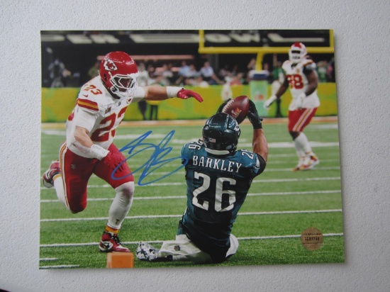SAQUON BARKLEY SIGNED 8X10 PHOTO WITH COA