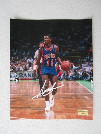 ISIAH THOMAS SIGNED 8X10 PHOTO WITH COA