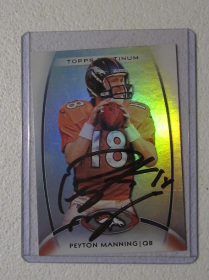 PEYTON MANNING SIGNED CARD WITH COA