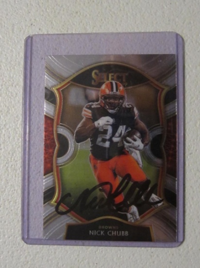 NICK CHUBB SIGNED CARD WITH FSG COA