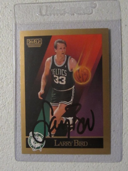 LARRY BIRD SIGNED CARD WITH COA CELTICS